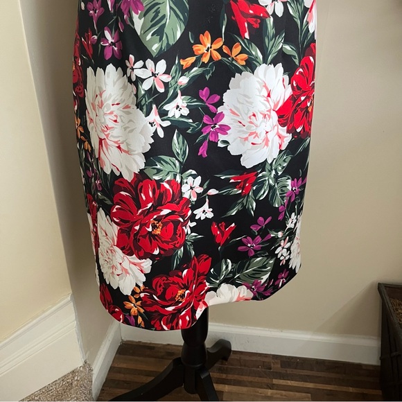 Alexia Admor Scuba Floral Sheath Sleeveless Dress Black Sz 14 - Picture 7 of 16